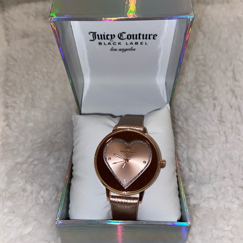 Juicy Couture Black Label Heart Rose Gold Watch